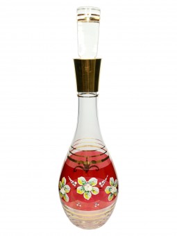 Pink-red bottle with enamel...