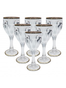 Safari wine glass with gold...