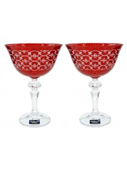 Red sparkling wine glass...