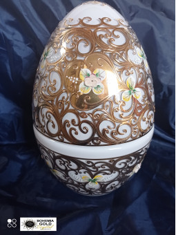 Egg box, decorated with...