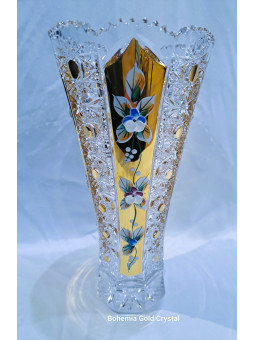 Open vase with gold and...