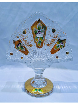 Napkin stand with gold and...