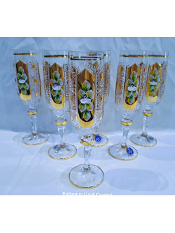 Coupes à champagne or et...