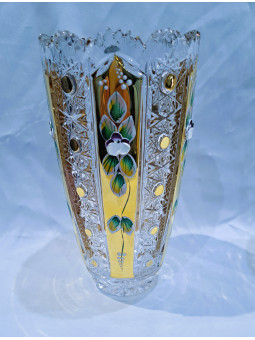 Open vase with gold and...