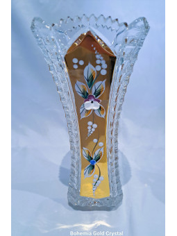 Vase octogonal en or et...