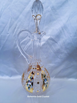 Carafe à eau en verre taillé à l'or 1 500 ml