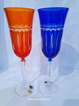 Colored champagne glasses...