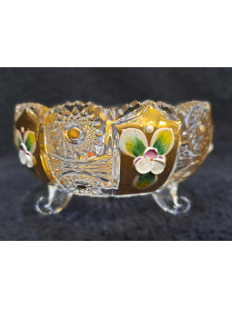 Tripod bowl with gold and...