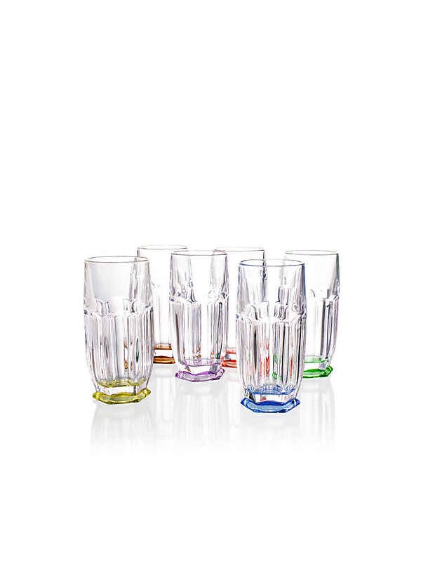 6 verres à whisky Quadro CRISTAL DE BOHEME crystalite boite cadeau en promo 