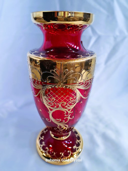 Červená váza Amfóra 26 cm,...