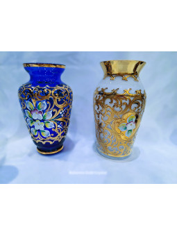 Miniature vase with gold...