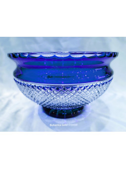 Blue cut, open bowl made of...