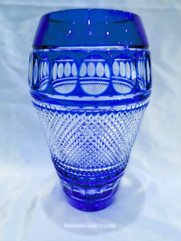 Blaue Schliffvase 25,5 cm...