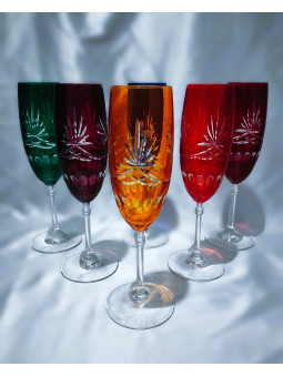 Colored champagne glasses...