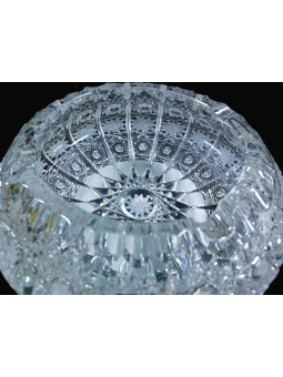 Broušený oblý  popelník 21 cm