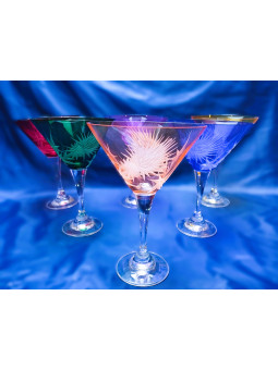 Verres à champagne colorés...