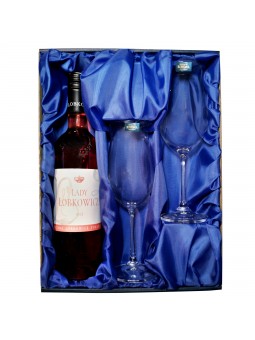 Gift set: Glasses with rose...