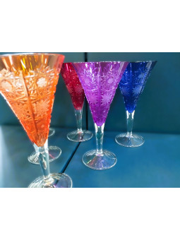 Verres à champagne colorés...