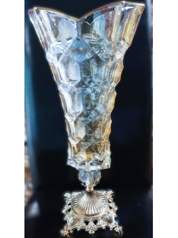 Jarrón de cristal ámbar...