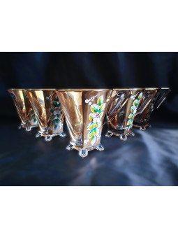 Tazas de té 150 ml, doradas...