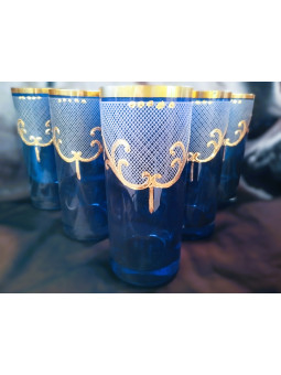 Blue glasses for water,...