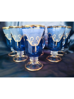 Modré sklenice Venezia na...