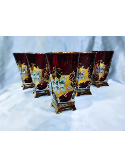 Červené čajové hrnečky 175...